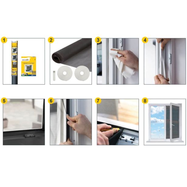 SCHELLENBERG PRITRDILNI TRAK ZA ZAŠČITNO MREŽO PROTI INSEKTOM ZA PRITRJEVANJE MREŽ IZ POLIESTRA, FIBERGLASA IN ALUMINIJA 5,6M