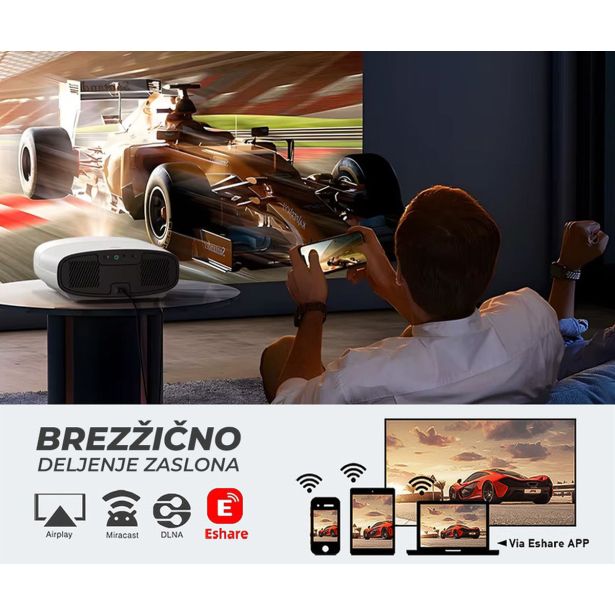 PROJEKTOR BYINTEK VEVSHAO A22 PRENOSNI LED