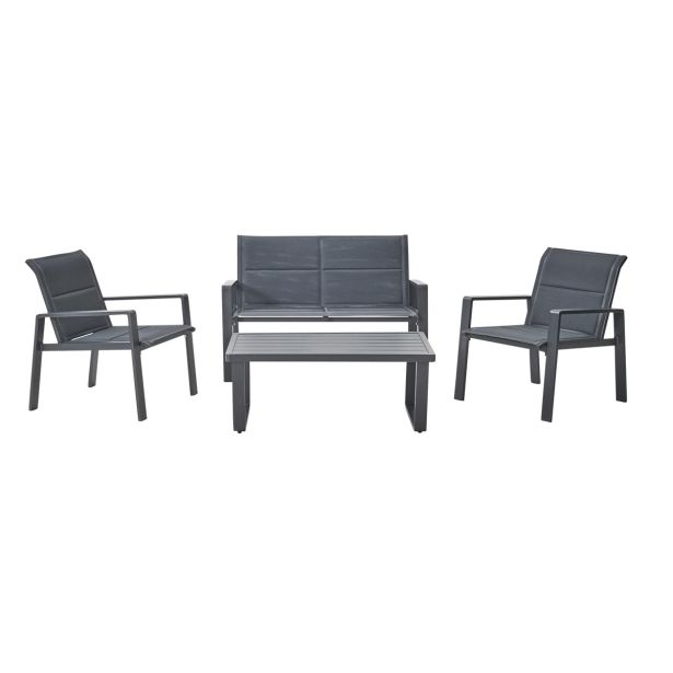 KOVINSKA VRTNA GARNITURA SET ARAMIS SIVA ALU