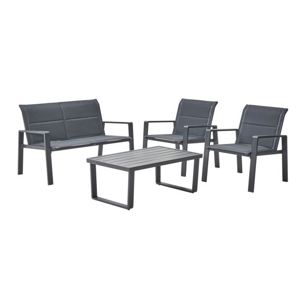 KOVINSKA VRTNA GARNITURA SET ARAMIS SIVA ALU