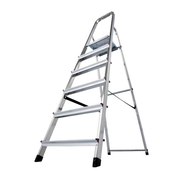 PROSTOSTOJEČA LESTEV KRAUSE CORDA 6 STOPNIČNA 1.8M - DELOVNA VIŠINA 3.2M