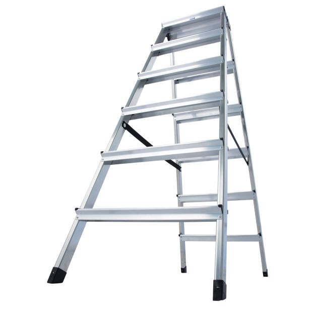 PROSTOSTOJEČA LESTEV KRAUSE MONTO DOPPLO 2X6 STOPNIC 1.3M DELOVNA VIŠINA 2.85M