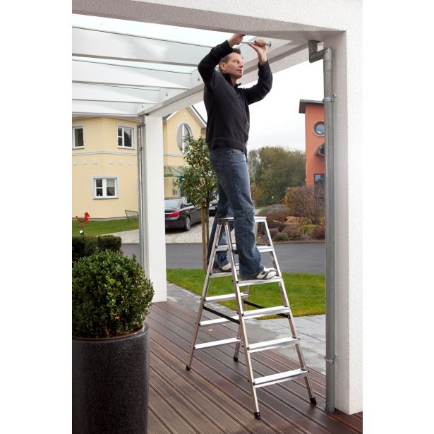 PROSTOSTOJEČA LESTEV KRAUSE MONTO DOPPLO 2X6 STOPNIC 1.3M DELOVNA VIŠINA 2.85M