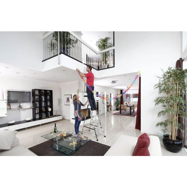 PROSTOSTOJEČA LESTEV KRAUSE MONTO MULTIGRIP 1X5 STOPNIC 1.4M DELOVNA VIŠINA 3.05M