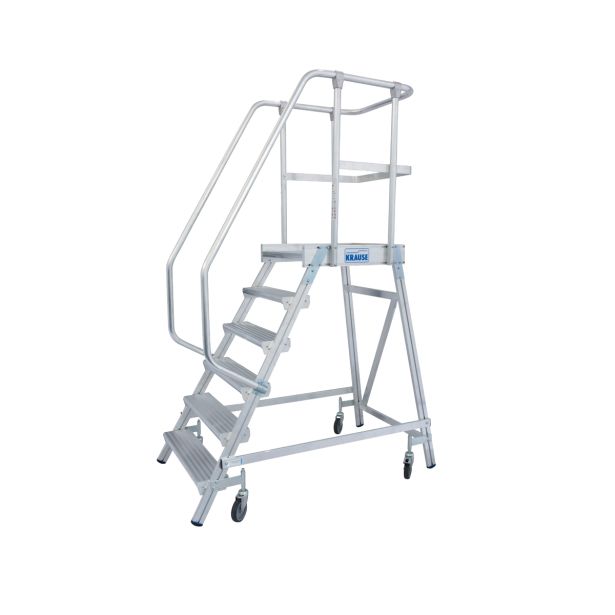 PROSTOSTOJEČA LESTEV KRAUSE STABILO PREMIČNI PODEST 6 STOPNIC BREZ ROČAJEV/OGRAJE