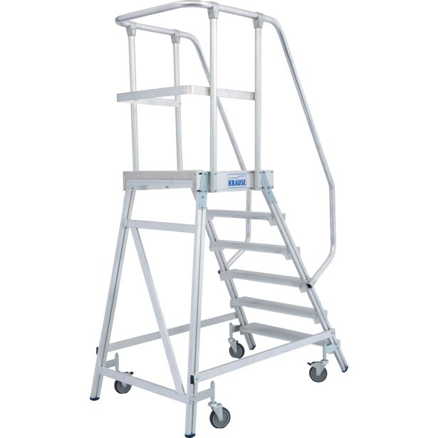 PROSTOSTOJEČA LESTEV KRAUSE STABILO PREMIČNI PODEST 6 STOPNIC BREZ ROČAJEV/OGRAJE