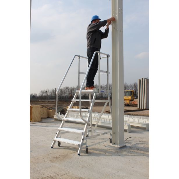 PROSTOSTOJEČA LESTEV KRAUSE STABILO PREMIČNI PODEST 6 STOPNIC BREZ ROČAJEV/OGRAJE