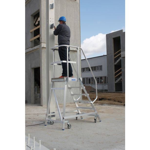 PROSTOSTOJEČA LESTEV KRAUSE STABILO PREMIČNI PODEST 6 STOPNIC BREZ ROČAJEV/OGRAJE