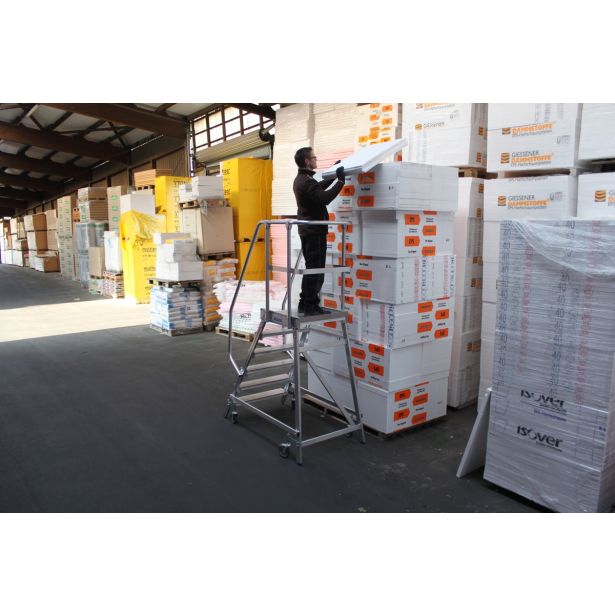 PROSTOSTOJEČA LESTEV KRAUSE STABILO PREMIČNI PODEST 6 STOPNIC BREZ ROČAJEV/OGRAJE