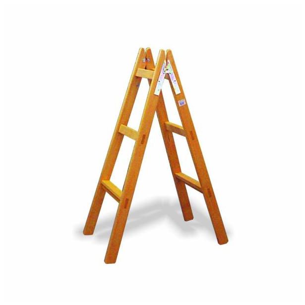 PROSTOSTOJEČA LESTEV PLEVČAK 2X3 STOPNIC LESENA 114 CM
