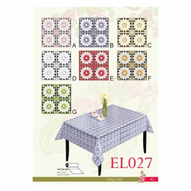 PRT NA ROLI NESE ČIPKA MODRE ROŽE ŠIRINE 132 CM