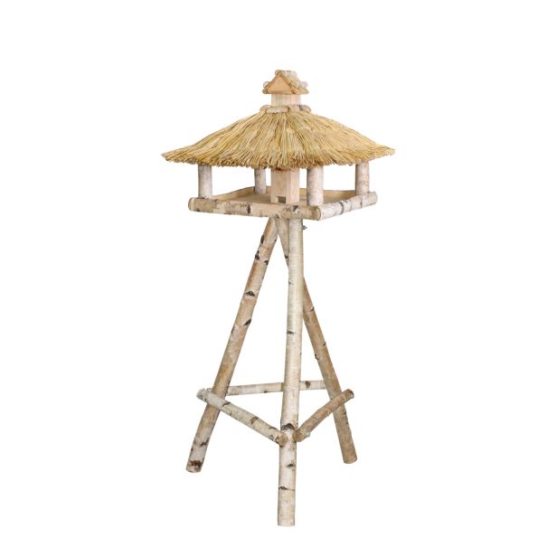 PTIČJA HIŠICA BREZA 59X59 X40 S STOJALOM 60X60X105