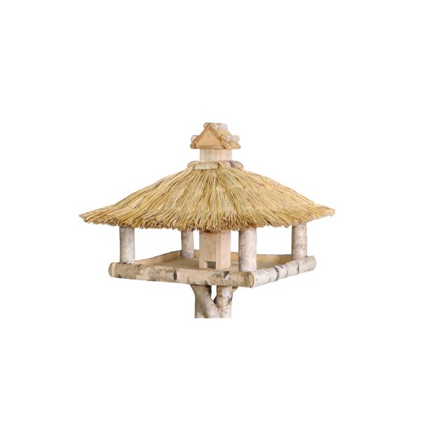 PTIČJA HIŠICA BREZA 59X59 X40 S STOJALOM 60X60X105