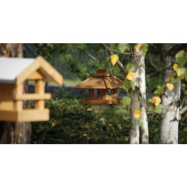 VRTNARSKI PRIPOMOČEK PTIČJA HIŠICA RJAVA PLEXI 29X29X24 CM