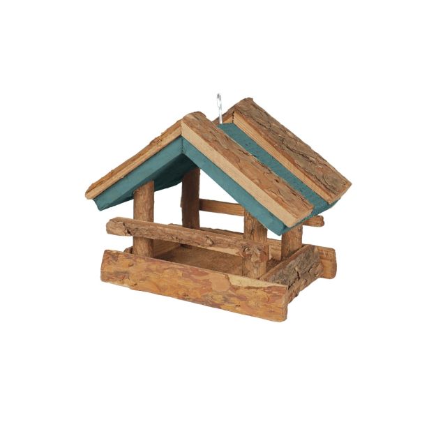 VRTNARSKI PRIPOMOČEK PTIČJA HIŠICA ZELEN LES 19X24X22 CM