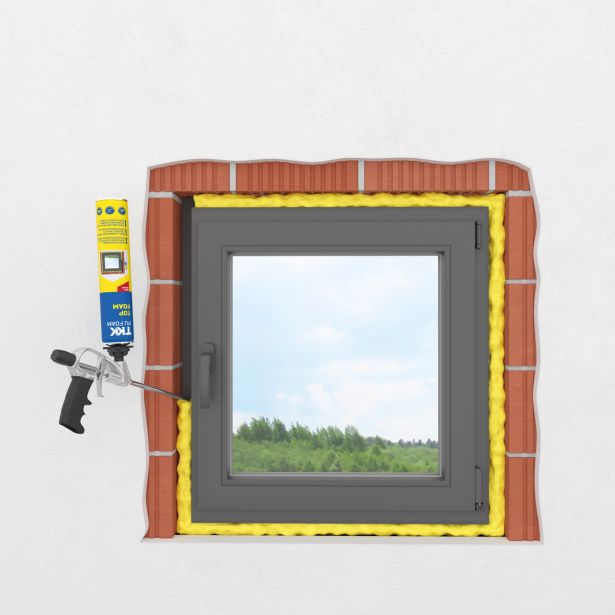 POLIURETANSKA PENA TKK PU FOAM TOP FOAM GUN GRADE 750 ML - MONTAŽNA