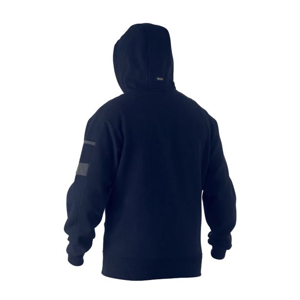 PULOVER BISLEY S KAPUCO IZ FLISA MODRA ŠT. 2XL