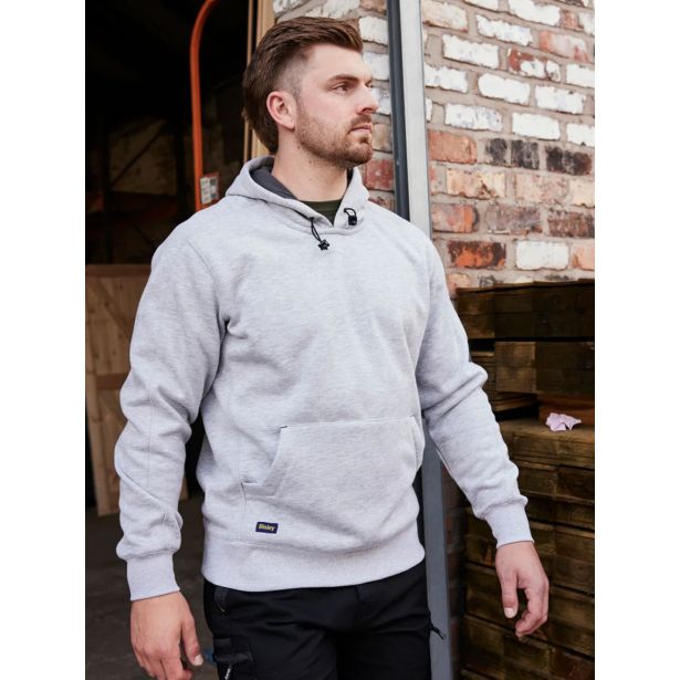 PULOVER BISLEY S KAPUCO IZ FLISA SIV ŠT. 4XL