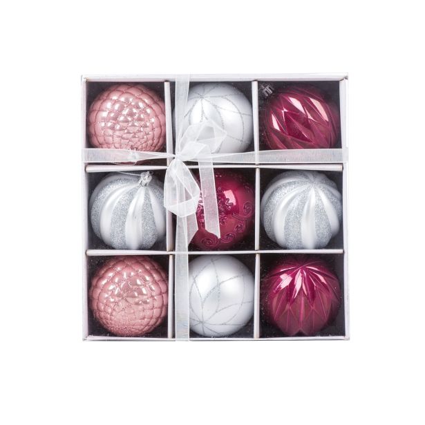 PVC BUNKA GLOSSTYLE 80 MM 9 KOS DEKORATIVNE ROZA-SRBRNE