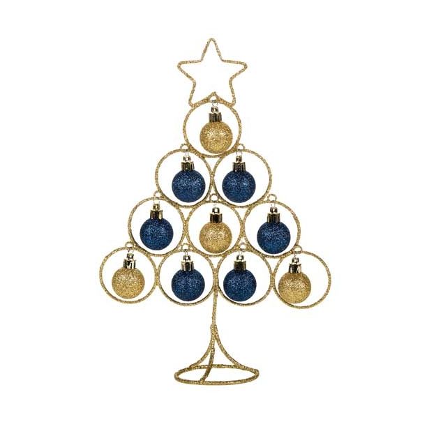 PVC BUNKA GLOSSTYLE JELKA 30 CM 9 KROGLIC MODRA KOMBINACIJA