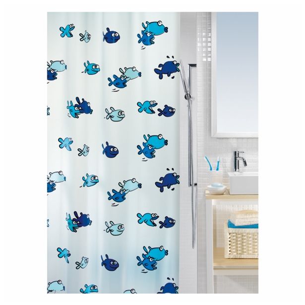 KOPALNIŠKA ZAVESA SPIRELLA HUGO BLUE 180X200 CM