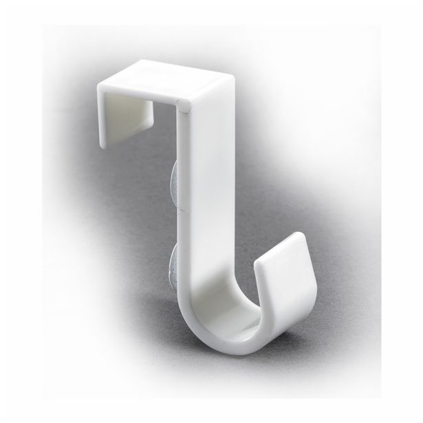 PVC OBEŠALNIK HETTICH DIY ZA NA VRATA, 22X70X50 MM, 1 KLJUKA, BELA