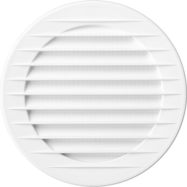 ZRAČNIK BREZ REGULACIJE AIRROXY PVC OKROGLI VGRADNI Z MREŽICO FI 80 BELI