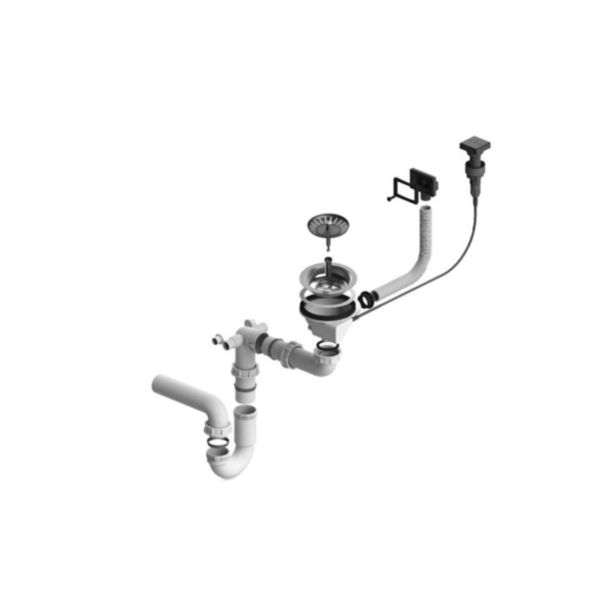 PVC SIFON ZA KORITO ALVEUS ENOJNI QM + PP FI 114 POP-UP A MTP