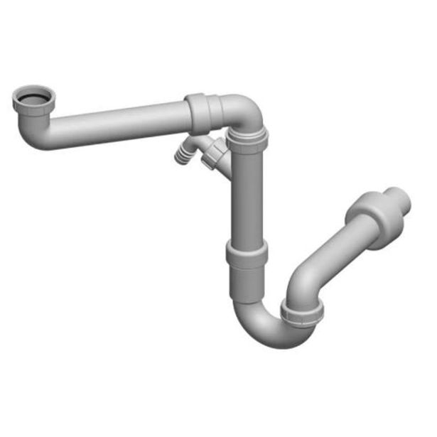 PVC SIFON ZA KORITO LIV SPODNJI DEL, ENOJNI S PRIKLJUČKOM ZA PS