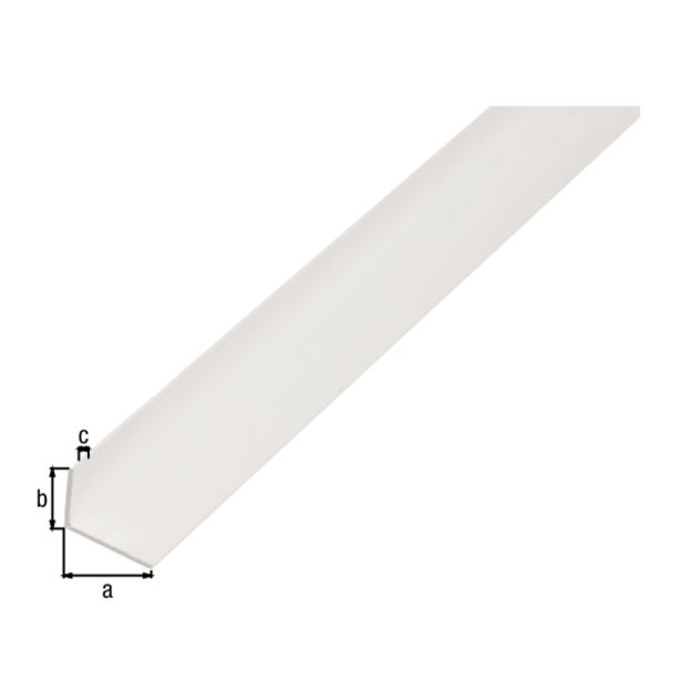 KOTNI PROFIL ALBERTS PVC, 40X10X2X1000 MM BEL