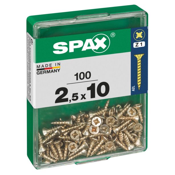 UNIVERZALNI VIJAK SPAX PZ 2.5X10 YELLOX A2G V ZAVITKU 100KOS