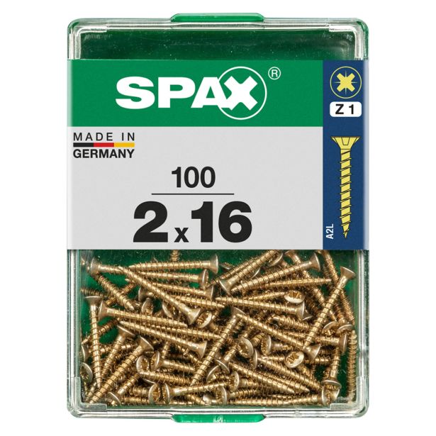 UNIVERZALNI VIJAK SPAX PZ 2X16 YELLOX A2G V ZAVITKU 100KOS