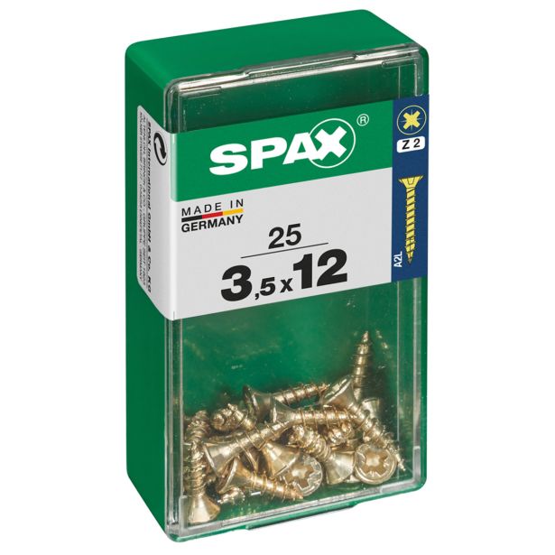 UNIVERZALNI VIJAK SPAX PZ 3.5X12 YELLOX A2G V ZAVITKU 25KOS