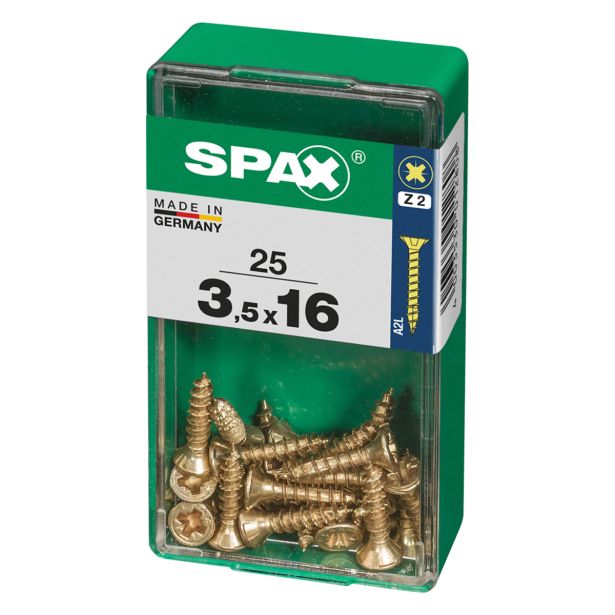 UNIVERZALNI VIJAK SPAX PZ 3.5X16 YELLOX A2G V ZAVITKU 25KOS