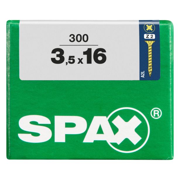 UNIVERZALNI VIJAK SPAX PZ 3.5X16 YELLOX A2G V ZAVITKU 300KOS