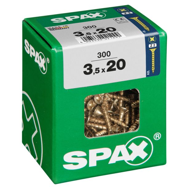 UNIVERZALNI VIJAK SPAX PZ 3.5X20 YELLOX A2G V ZAVITKU 300KOS