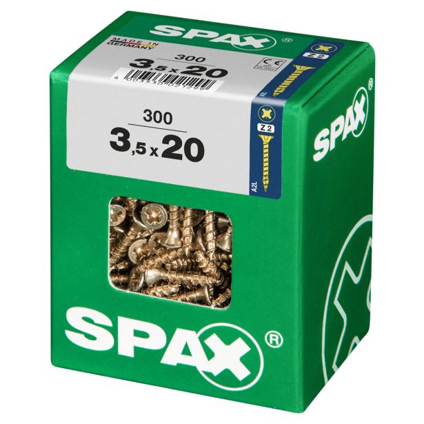 UNIVERZALNI VIJAK SPAX PZ 3.5X20 YELLOX A2G V ZAVITKU 300KOS