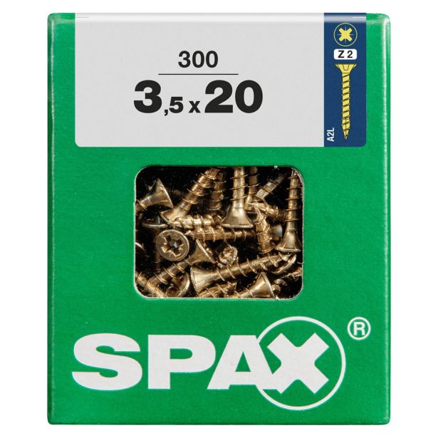UNIVERZALNI VIJAK SPAX PZ 3.5X20 YELLOX A2G V ZAVITKU 300KOS