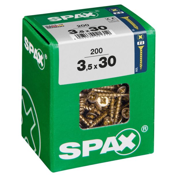 UNIVERZALNI VIJAK SPAX PZ 3.5X30 YELLOX A2G V ZAVITKU 200KOS
