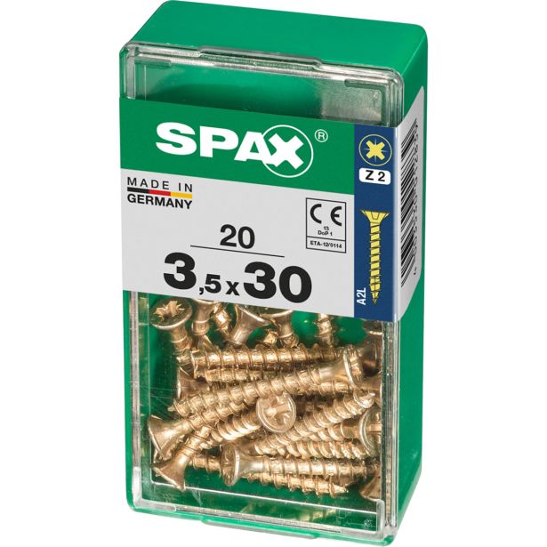 UNIVERZALNI VIJAK SPAX PZ 3.5X30 YELLOX A2G V ZAVITKU 20KOS