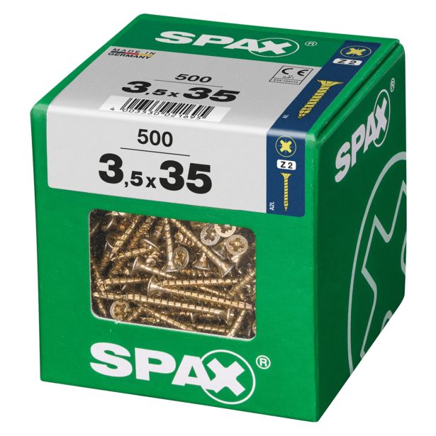 UNIVERZALNI VIJAK SPAX PZ 3.5X35 YELLOX A2G V ZAVITKU 500 KOS