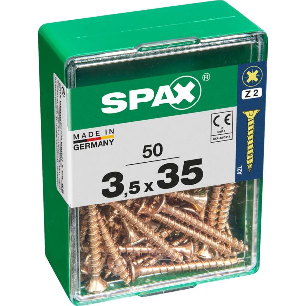 UNIVERZALNI VIJAK SPAX PZ 3.5X35 YELLOX A2G V ZAVITKU 50KOS