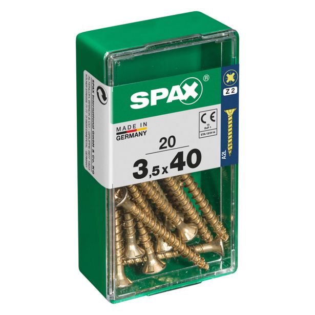UNIVERZALNI VIJAK SPAX PZ 3.5X40 YELLOX A2G V ZAVITKU 20KOS
