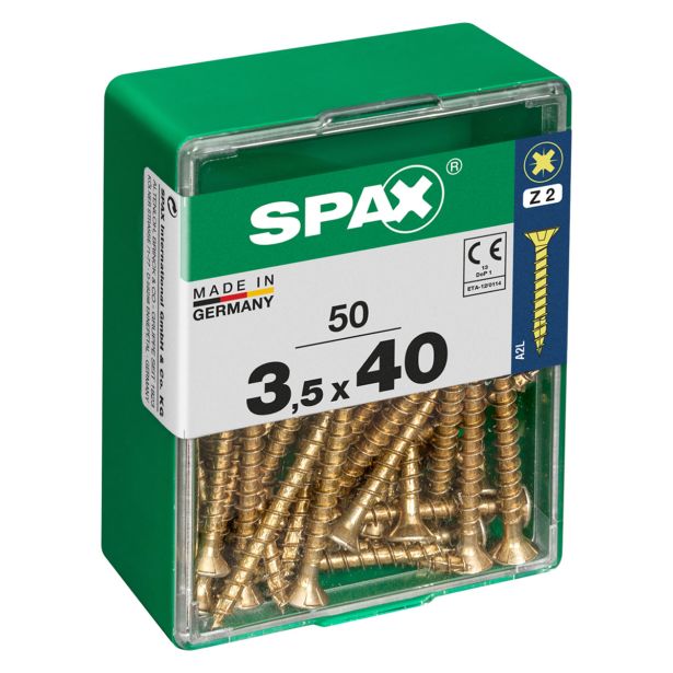 UNIVERZALNI VIJAK SPAX PZ 3.5X40 YELLOX A2G V ZAVITKU 50KOS