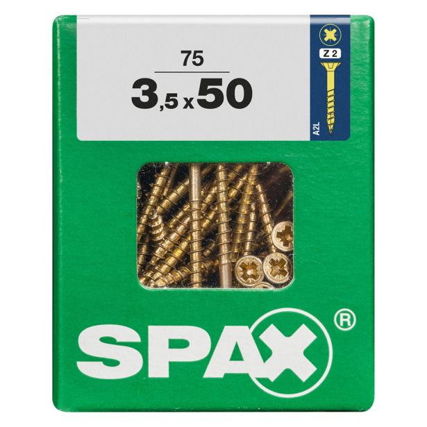 UNIVERZALNI VIJAK SPAX PZ 3.5X50 YELLOX A2G V ZAVITKU 75KOS