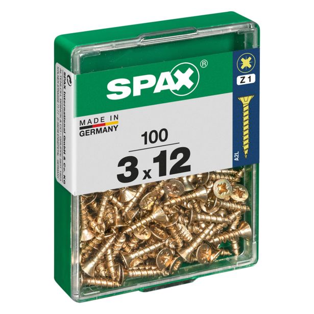 UNIVERZALNI VIJAK SPAX PZ 3X12 YELLOX A2G V ZAVITKU 100KOS