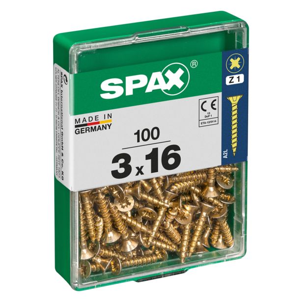 UNIVERZALNI VIJAK SPAX PZ 3X16 YELLOX A2G V ZAVITKU 100KOS