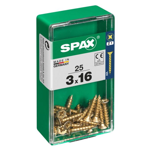 UNIVERZALNI VIJAK SPAX PZ 3X16 YELLOX A2G V ZAVITKU 25KOS