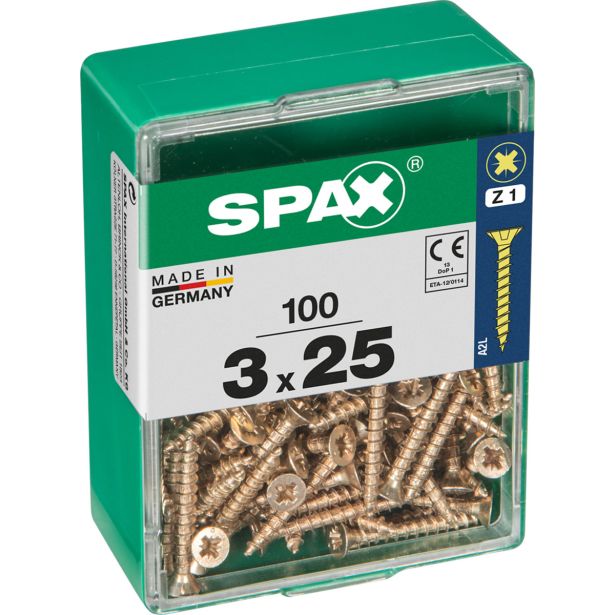 UNIVERZALNI VIJAK SPAX PZ 3X25 YELLOX A2G V ZAVITKU 100KOS