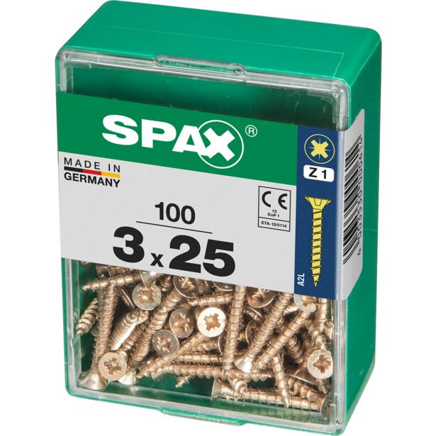 UNIVERZALNI VIJAK SPAX PZ 3X25 YELLOX A2G V ZAVITKU 100KOS